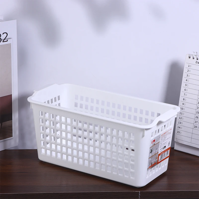 Plastic Storage Basket Snacks Storage Hollow Rectangular Ins Storage Box Basket Sorting Sundries For The Bathroom Kitchen
