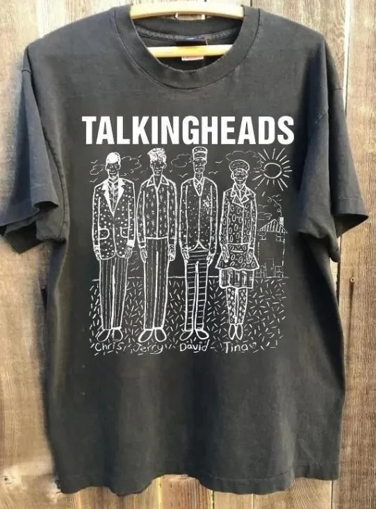 

Женская летняя футболка оверсайз в винтажном стиле с принтом Talking Heads, хлопковая, дышащая, стильная, универсальная, в уличном стиле