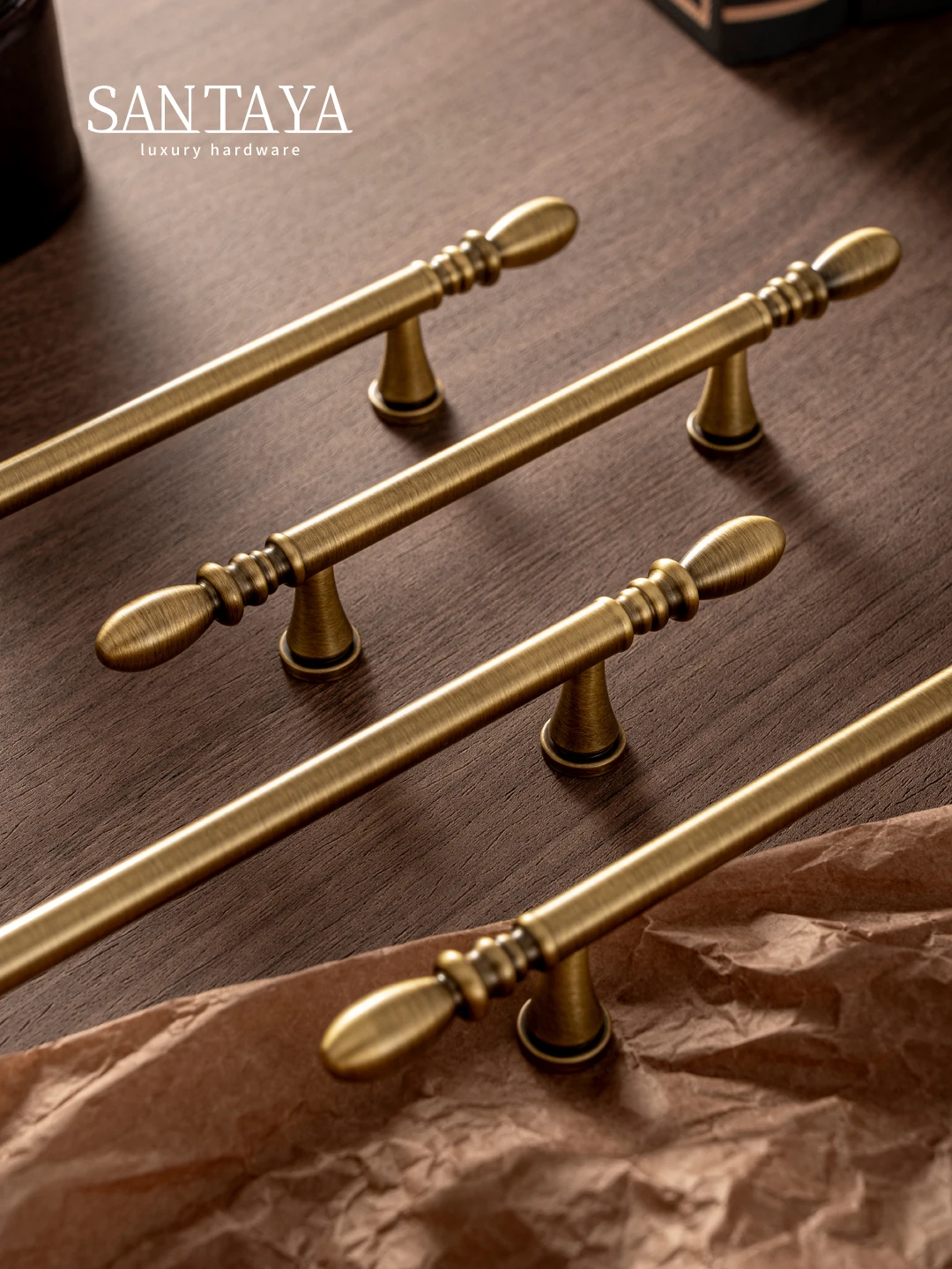 

Antique Brass Furniture Water Droplets Handle Luxury Handles for Cabinets and Drawers Knob Long Bronze Kitchen Cabinet Pull