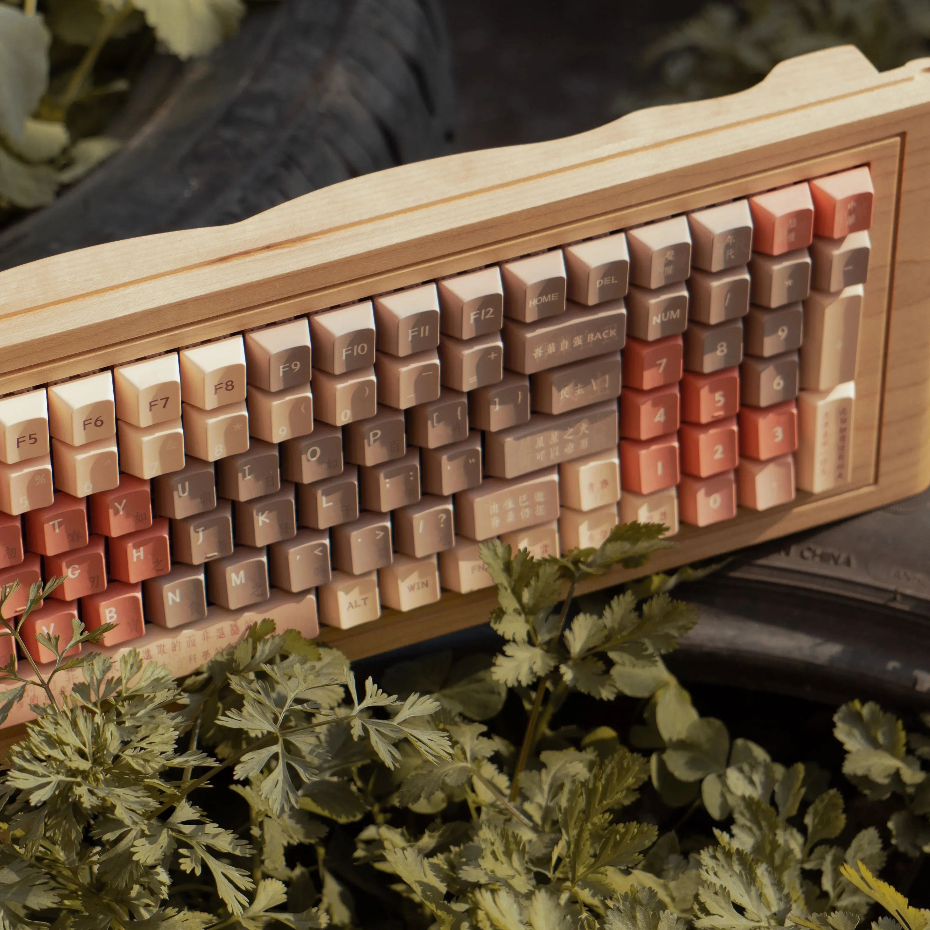 

New youth keycaps Mingbaijia keycaps are all five-sided hot sublimation original factory height wooden lump key caps