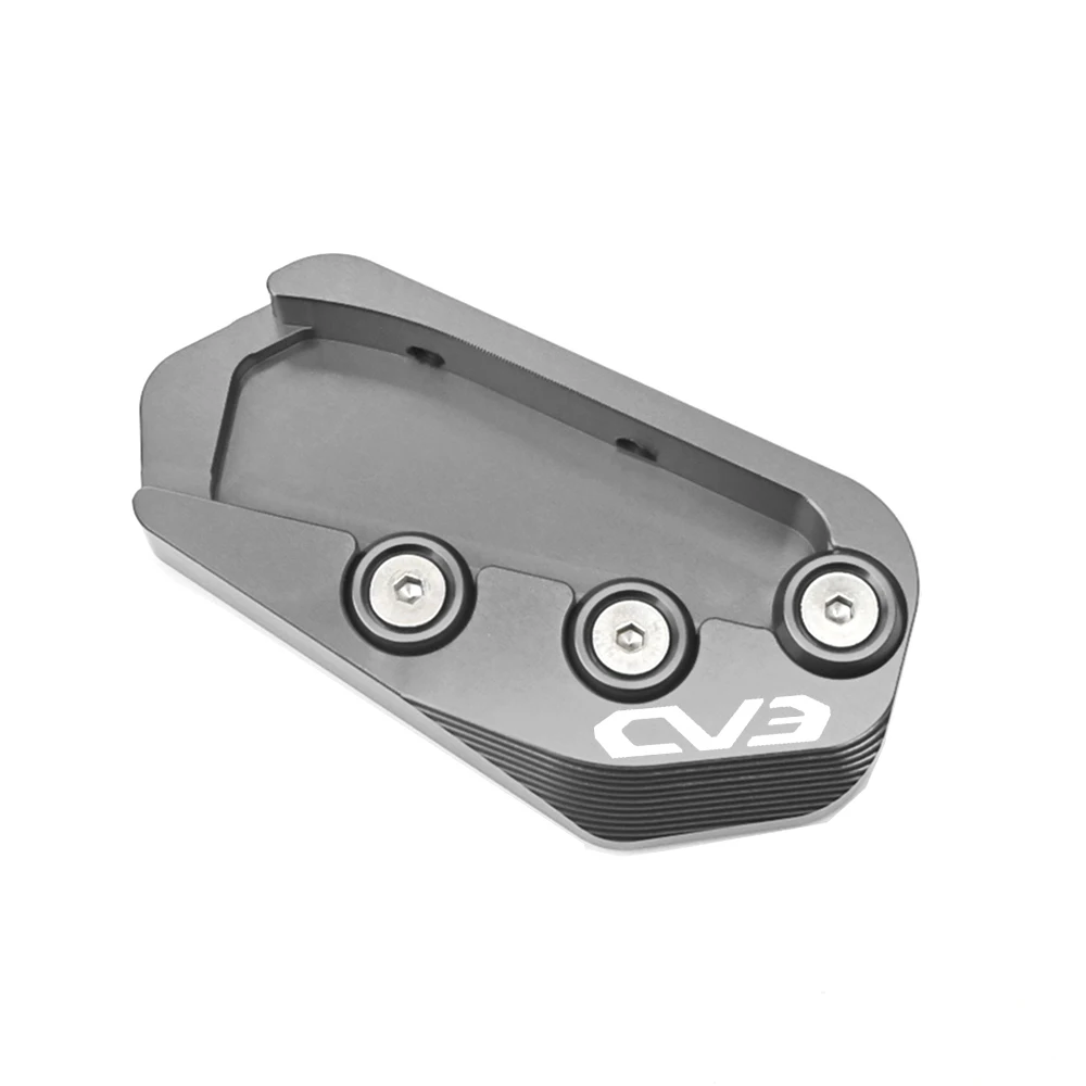 ل KYMCO AK550 CV3 AK 550 2020 2021 2022 2023 دراجة نارية مسنده القدم الجانب حامل تمديد وسادة دعم لوحة تكبير حامل #6