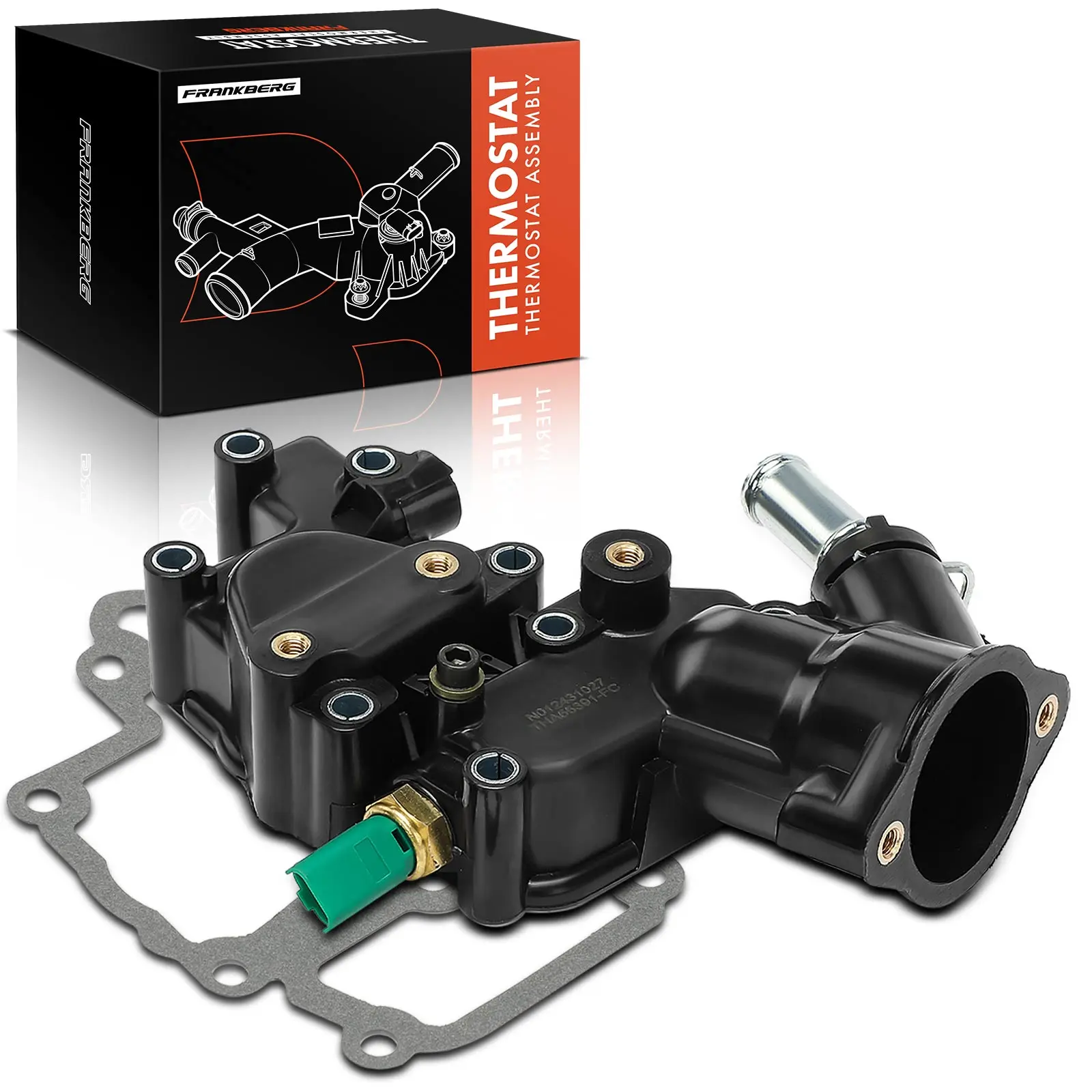 Frankberg 1x Thermostaat Koelvloeistof voor Citroën C2 C3 Fiat Fiorino 225 Peugeot 206 + 207 307 1336 P9 WF0126 1336 Z2 9654775080