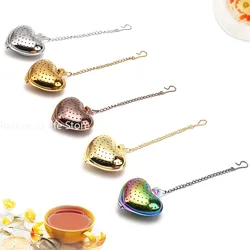 Tea Strainer Heart Shape Stainless Steel Tea Infuser Locking Spice Tea Ball Strainer Mesh Infuser Strainers Kitchen Accessories