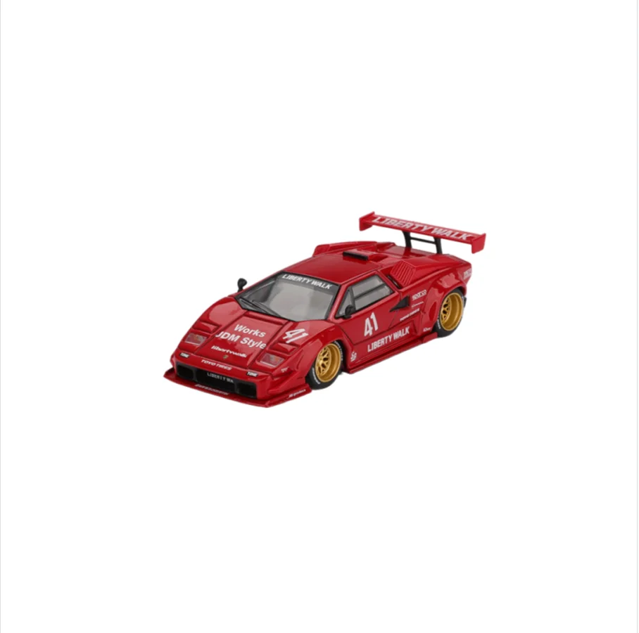 MINIGT 1:64 Lamborghini Countach LB-WORKS Merah Model Otomotif Die-cast Alloy