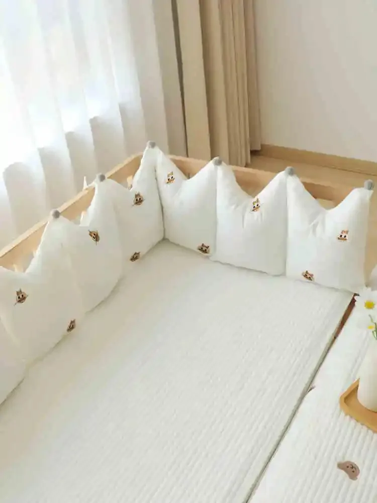 

Бампер для детской кроватки 200 см, цельная ткань для ограждения кровати, размер из чистого хлопка, можно настроить для спинки детской кроватки