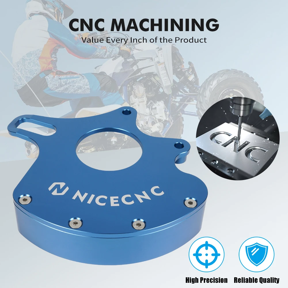 NICECNC ATV قرص الفرامل الخلفية الفرجار قوس الدوار الحرس لياماها رابتور 700 700R 2013-2023 6061-T6 الألومنيوم #4