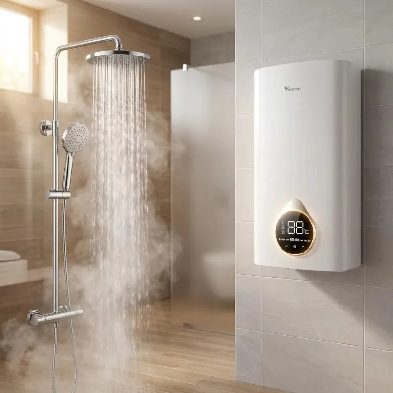 Airo High Power 7000W Electric Water Heater Tankless Instant Shower Heater Energy Saving Touch Control for Bathroom Hotel
