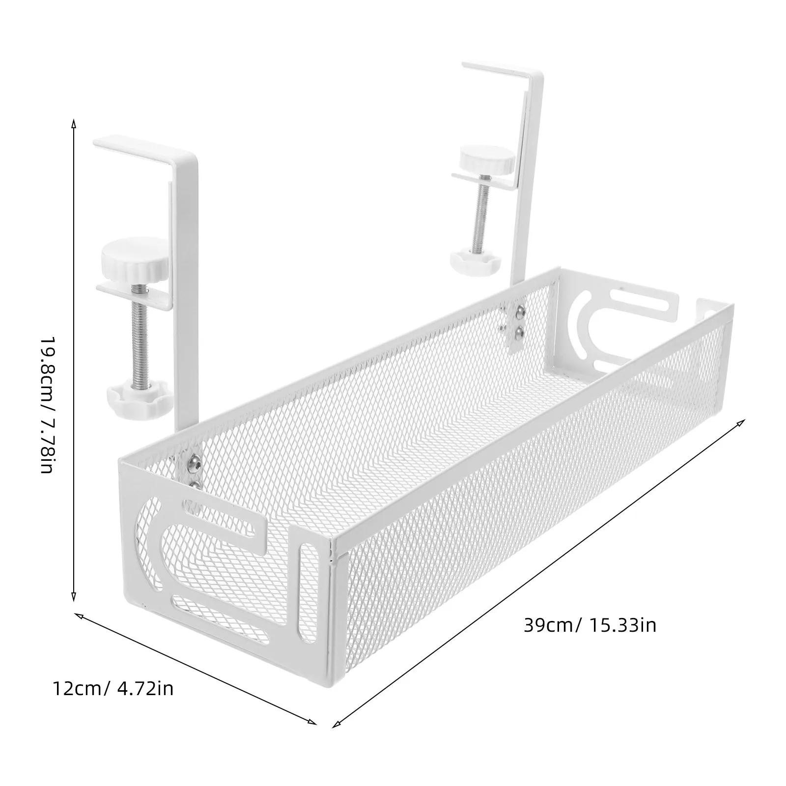 Bandeja de gestión de cables de 20Cm, organizador de cables de Metal para debajo del escritorio, estante de almacenamiento para regleta, soporte de gestión de cables, 1 Uds.