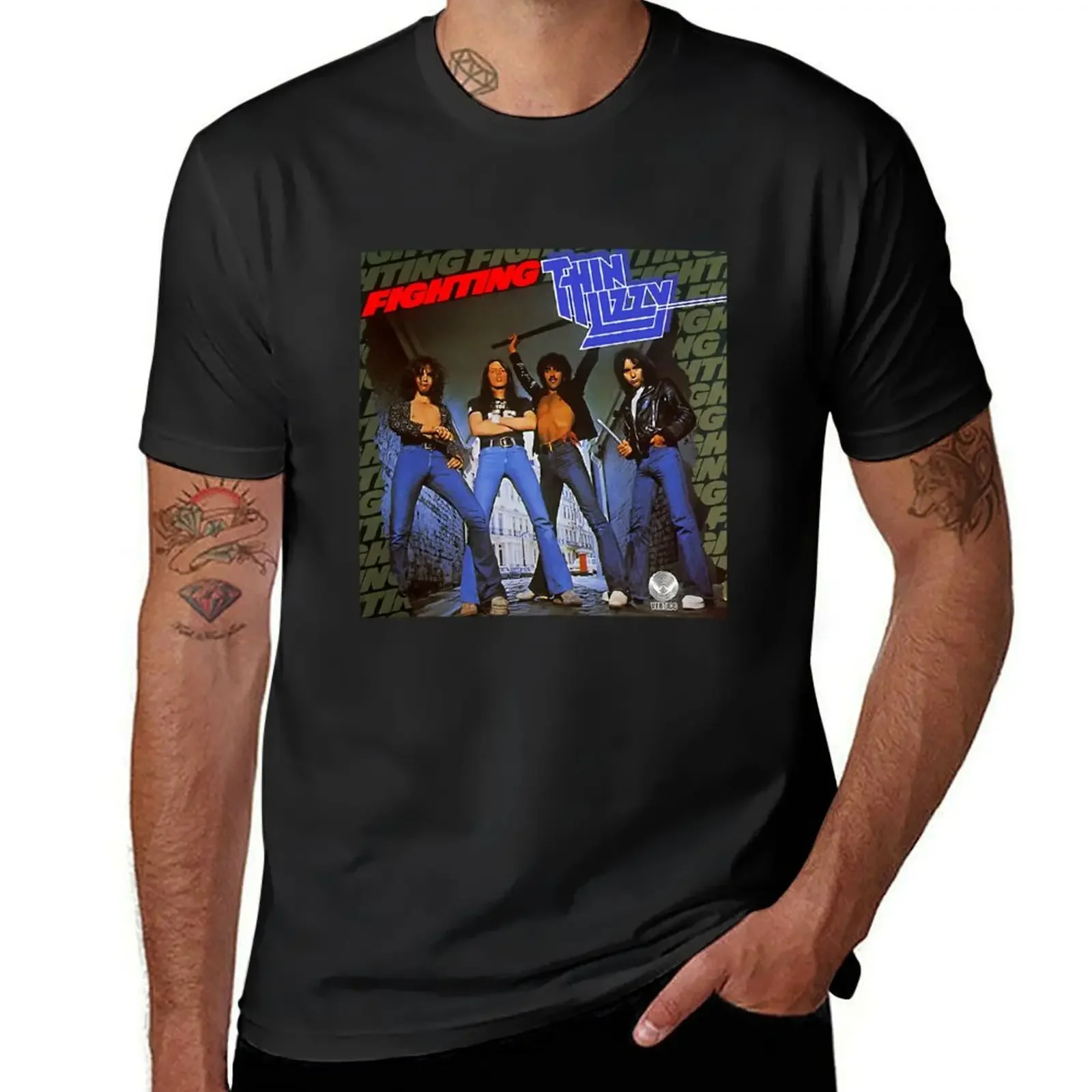 

thin lizzy thin lizzy thin lizzy T-Shirt summer tops sublime vintage t shirts oversized black t-shirts for men