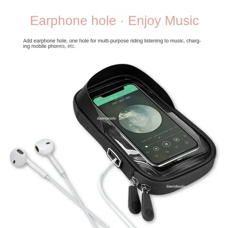 Support de téléphone de vélo étanche de 6.4 pouces, support de guidon de moto, étuis de sac universels pour vélo et Scooter, support de téléphone portable