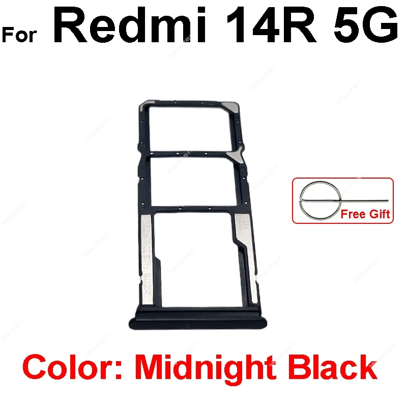 Sim Card Tray For Xiaomi Redmi 14C 4G 14R 5G SIM Card Slot Sim Card Reader Holder Slot Ribbon Cable Repair Replacement Parts image 6