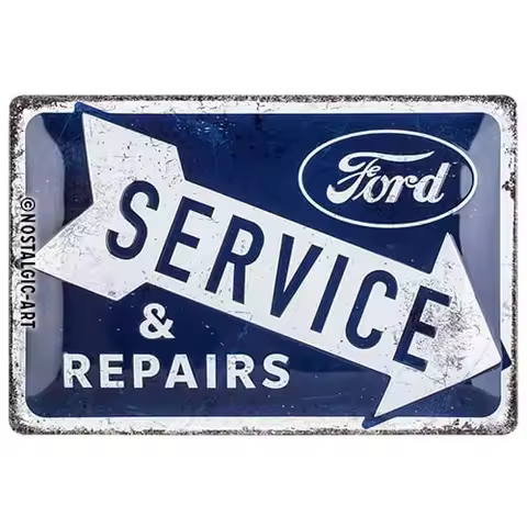 Nostalgic-Art Retro Tin Sign, &ndash; Service ; Repairs &ndash; Gift idea for car accessories fans, Metal Plaque, Vintage design for decorat