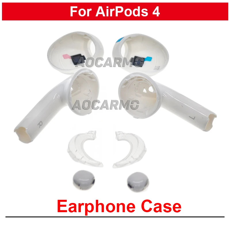 Kopfhörergehäuse-Gehäuseabdeckung links / rechts Kopfhörer-Ladeanschluss Ersatzteile für Apple Airpods 4