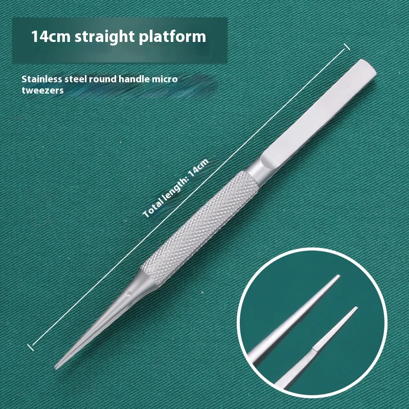 

Microscopic instruments stainless steel fine hookless and toothed double eyelid surgical tools for removing stitches tweezers