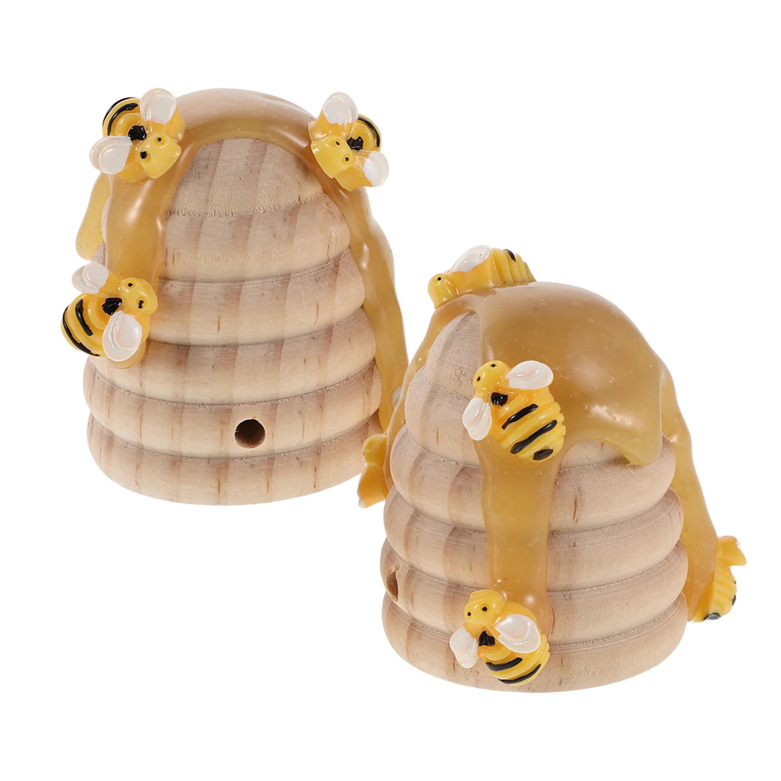 

2Pcs Beehive Table Tray Decor Wooden Honeycomb Centerpiece Mini Bees Rustic Farmhouse Spring Party Honeycomb Decorations