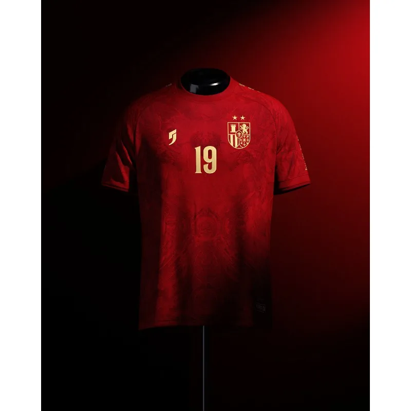 Warm Celebration of The Spanish Football Championship, Spanish Concept Jersey, Champion Number 19, 3D Printed Design