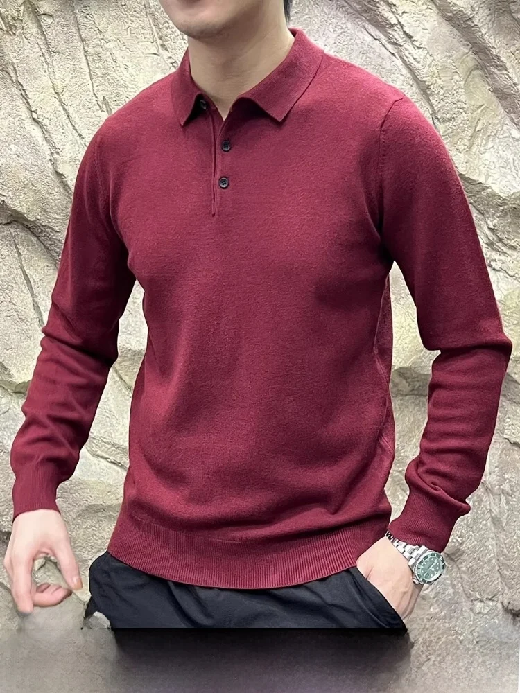 

Итальянский мужской вязаный шерстяной свитер, повседневный удобный крой, длинный свеч Ne, удобный осенне-зимний топ для поездок на работу