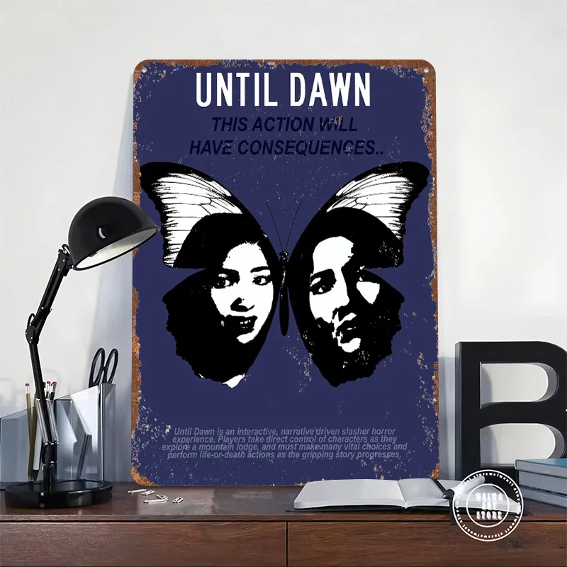 Until Dawn Game Tinplate Poster Customized Wall Art Vintage Retro Metal Signs for Room Decoration At Home Decor Items Man Cave