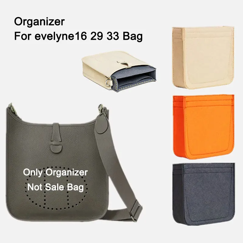 Felt Inner Bag Organizer For Evelyne 16 29 33 Bucket Bag Liner Insert Portable Storage Bag In Bag