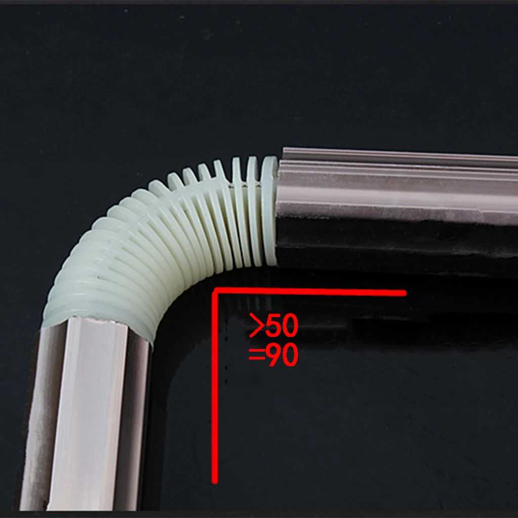 Curtain Rod Elbow Bend Adjustable Plastic Corner Piece for Bay Window 26mm 28mm Fits Rail Hooks and Rings