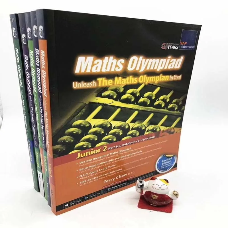 

SAP Maths Olympiad Primary School Mathematical Thinking Training Exercise 5 Books English Math Questions Children's Intelligence