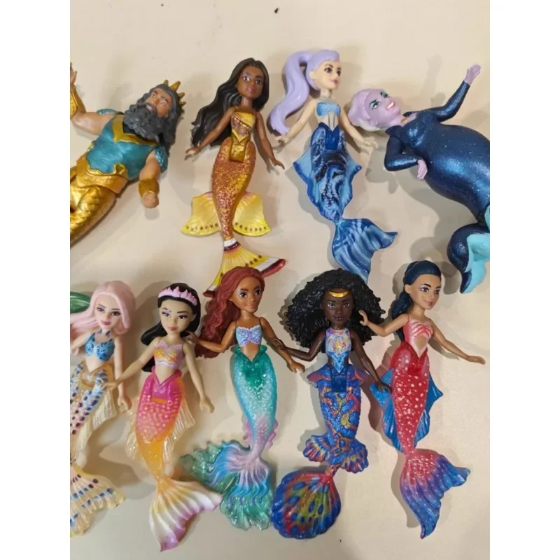 Figuras coleccionables móviles articuladas de la Sirenita Ariel, adornos para pasteles, regalos para niñas, en Stock