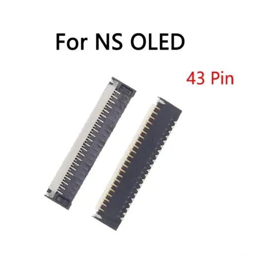 อะไหล่ปลั๊กคอนเนคเตอร์หน้าจอหน้าจอ LCD ของแท้5ชิ้นสำหรับสวิตช์ /lite/oled พอร์ตช่องเสียบบัตรสำหรับซ่อม