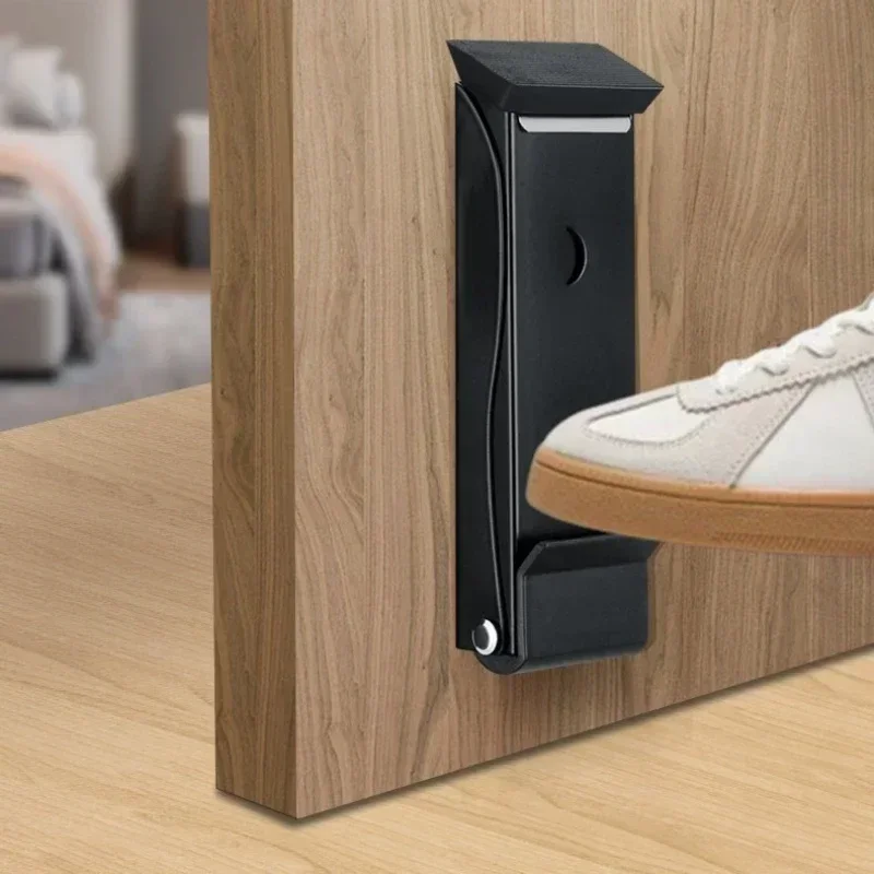 1pc Gate Stopper Kick Down Door Stoppers Self Adhesive Pedal Door Stop Doorstop Holder No Drilling Stainless Steel Anti-Slip