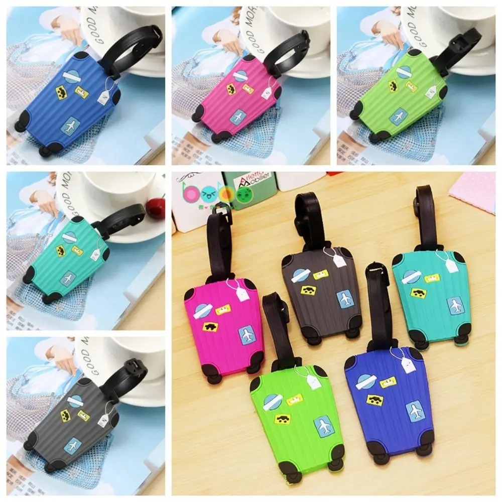 

PVC Name Luggage Tag Baggage Name Tags Luggage Shape Airplane Suitcase Tag Travel Accessories Information Card Boarding Pass Men