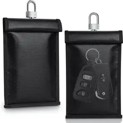 2024 New Rfid Blocking Car Key Case Waterproof Fireproof Anti-theft Design Amazon Cross-border Trade Key Bag
