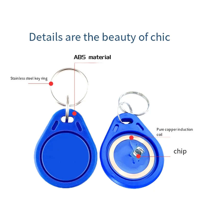 【صفقة فلاش!】50 قطعة 125 كيلو هرتز T5577 EM4305 Keyfobs إعادة الكتابة علامة RFID نسخة بطاقة الوصول معرف رمز حلقة شبيه المفاتيح لون عشوائي #4