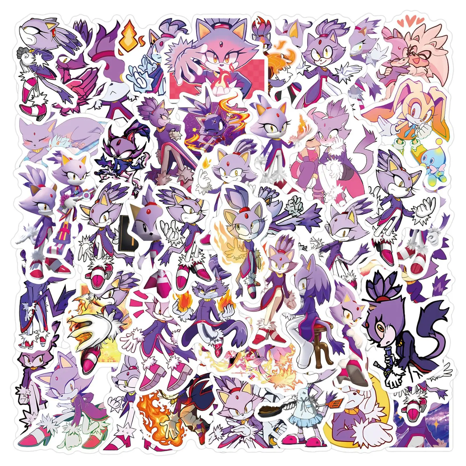 

55PCS Blaze Sticker Cartoon Cute Graffiti Decoration Luggage Phone Case Water Cup Waterproof Decal Kids Toys Gifts