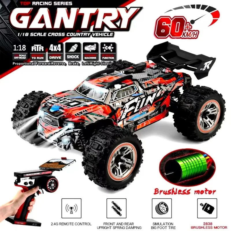 new Weili 184008 1:18 Three In One Brushless Electric 4wd Large Remote Control Off Road Vehicle Model Toy