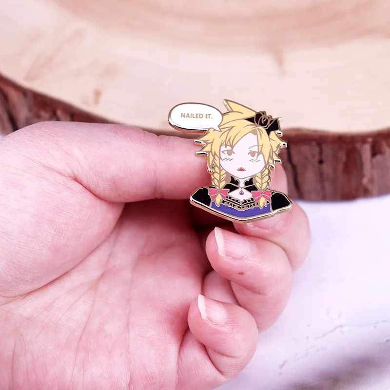 Game Final Fantasy Hard Enamel Pin Kawaii Cloud Strife Badge Brooch Gamer Gift Jewelry