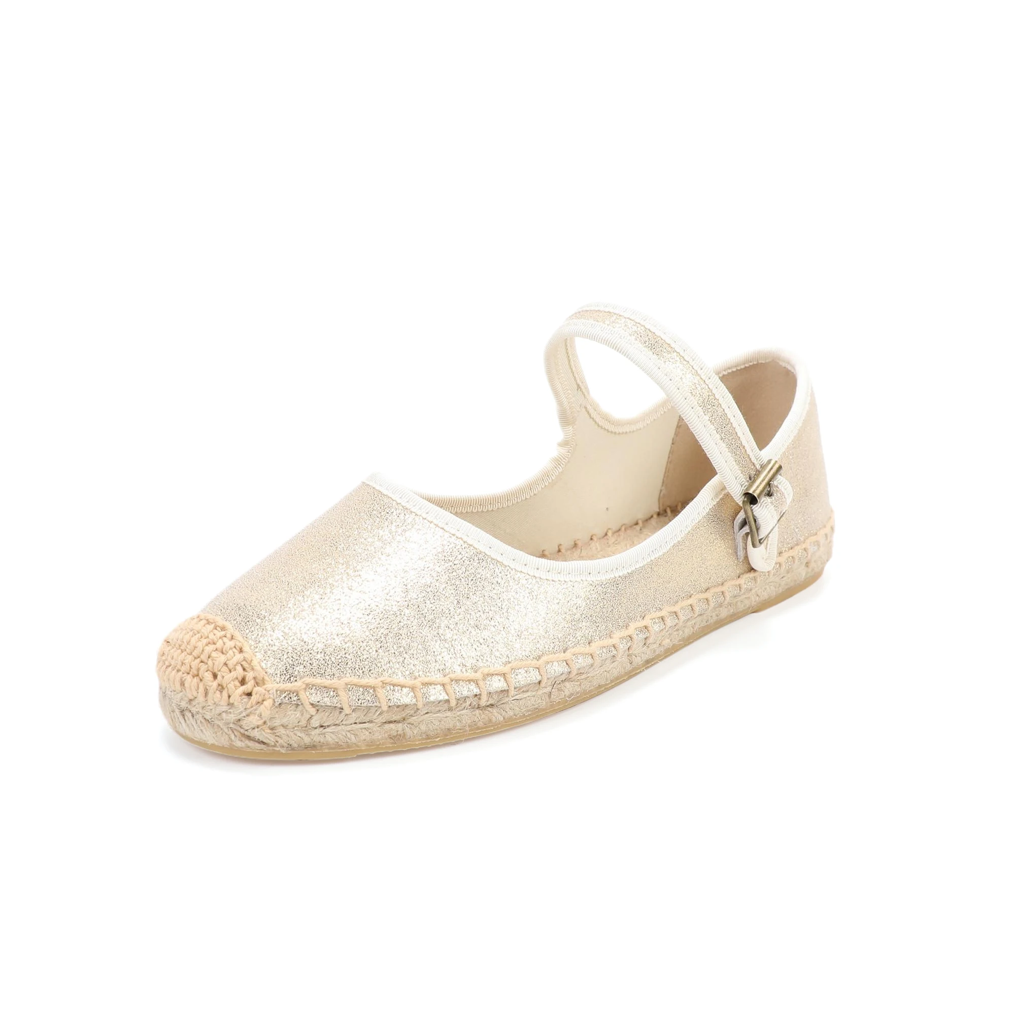 Stylish Mary Jane Espadrilles Women's Flat Shoes with Breathable Canvas Upper Ladies Loafers