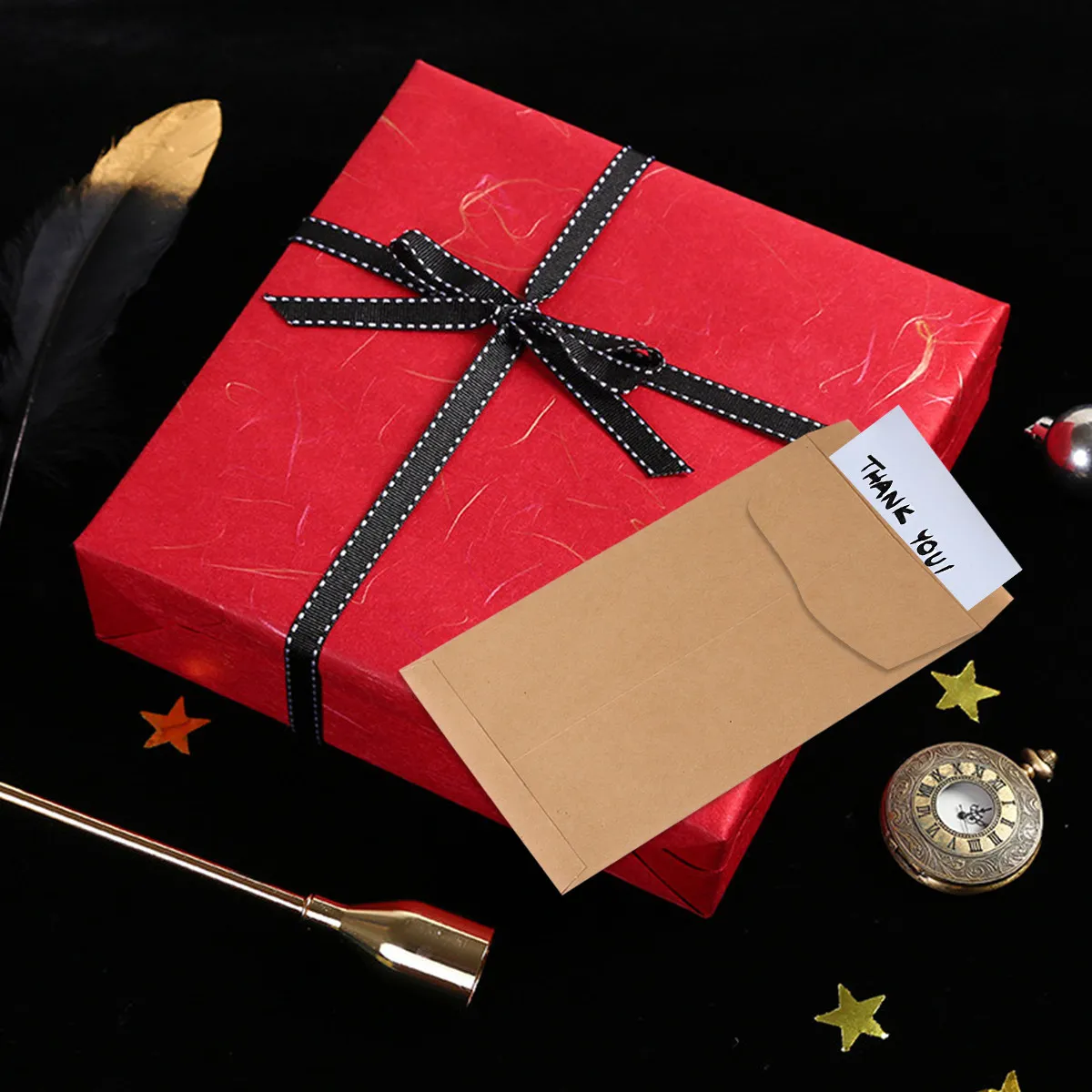 20Pcs Blank Kraft Paper Envelopes Classic Mini Invitation Bags Ideal for Wedding Party Gift Cards Postcards Name Card Storage