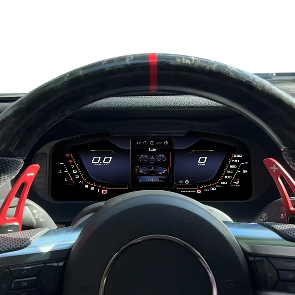 

For Ford Mustang 2015 - 2023 Android Car Digital Cluster LCD Dashboard Instrument Virtual Cockpit Panel Speedometer Unit Screen