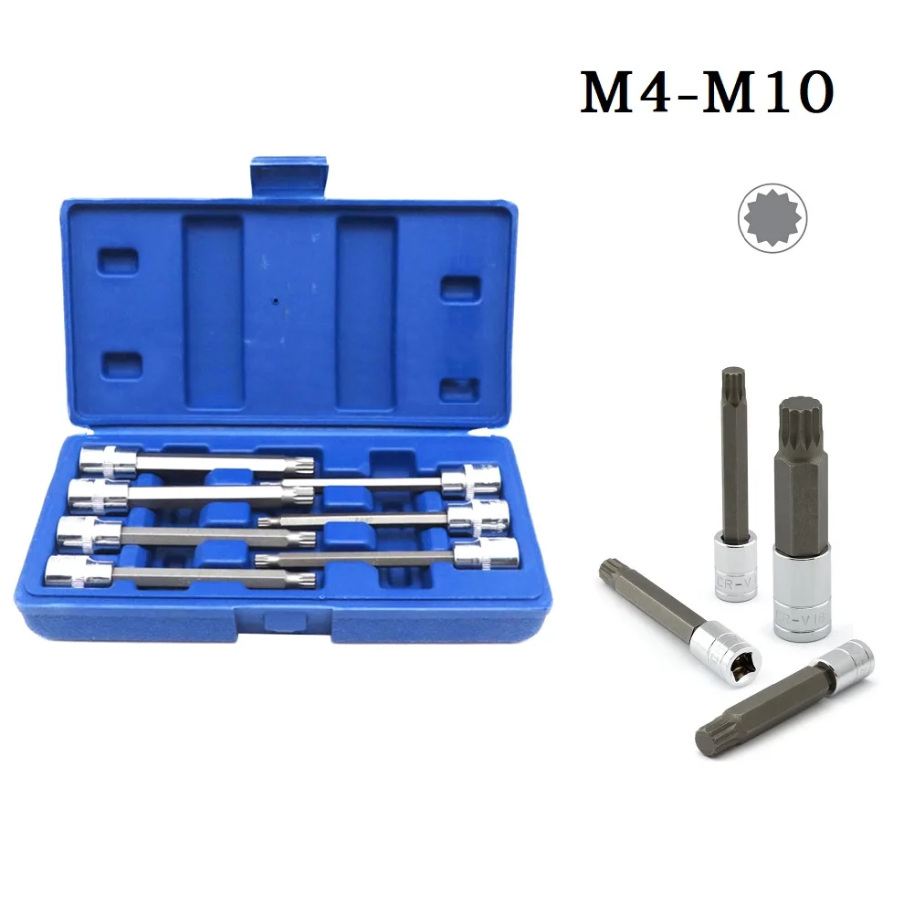 

High Quality Socket 3/8 Inch 10mm 7pcs/Set Alloy Steel 110 Mm Long 12 Angle Overall Heat Treatment Quick Wrench