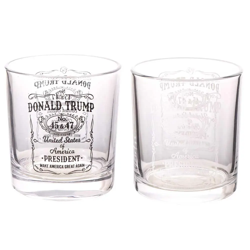 

Unique Transparent Trump Whiskey Glass Thickened 220ml Wine Glass Smooth Surface Beer Cup Man