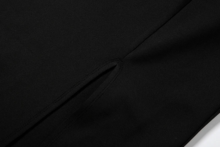 Weird Puss Elegantes 2-teiliges Set für Damen, einreihige Jacke mit Patchwork und quadratischem Kragen + Rock mit geschlitztem Saum, Party-Mode, schlichte Anzüge – Detail 12