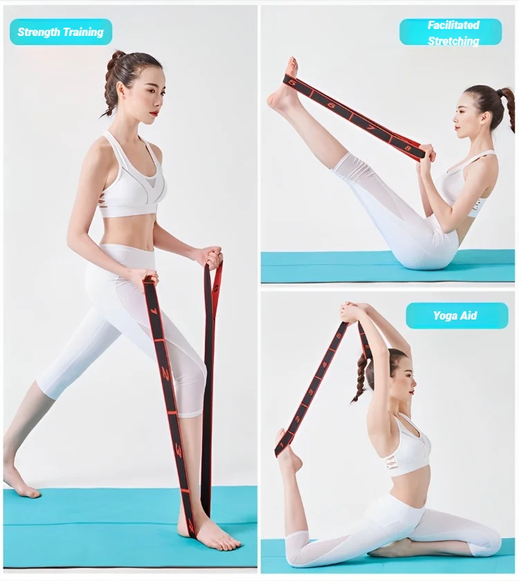 8 Section Style Dance Resistance Band Yoga Stretching Pilates Fitness Digital Elasticity Elastic Stretch Training Tension Belt Sb6ac5e8f28924ba7bed2c67a08c3533eP