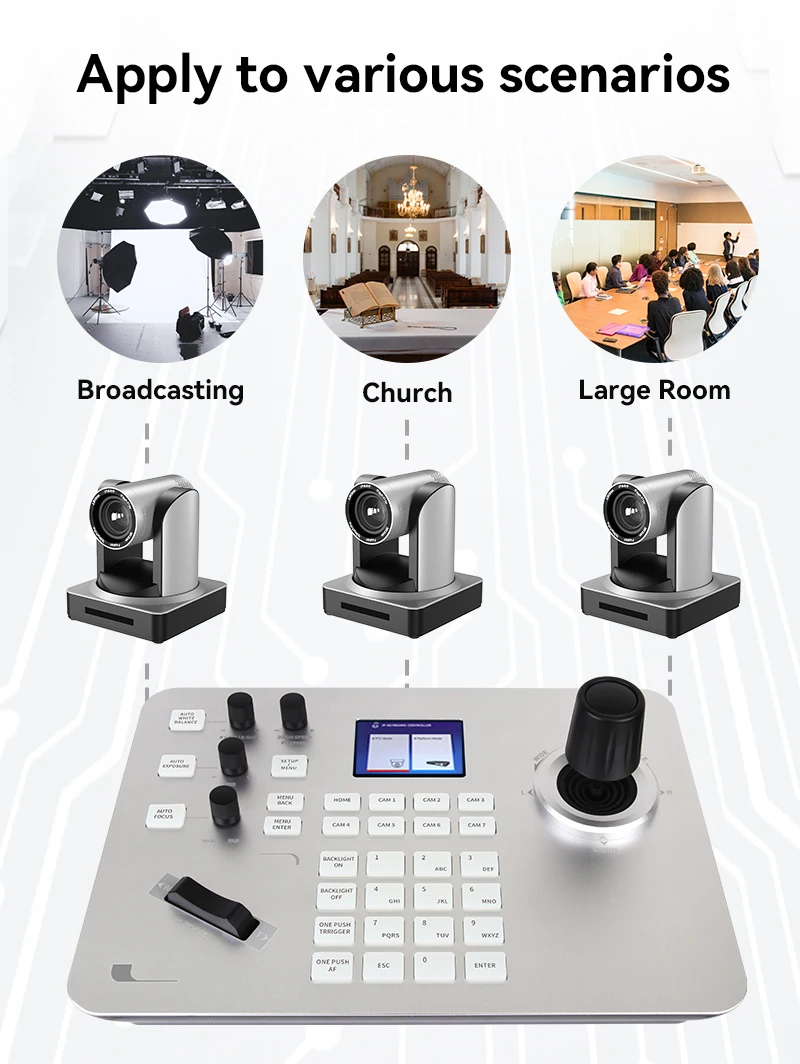 Anywii Livestream Video Broadcast Camera Ip Poe Ptz Camera Controller Vimx Obs Webcast Live Streaming voor kerk