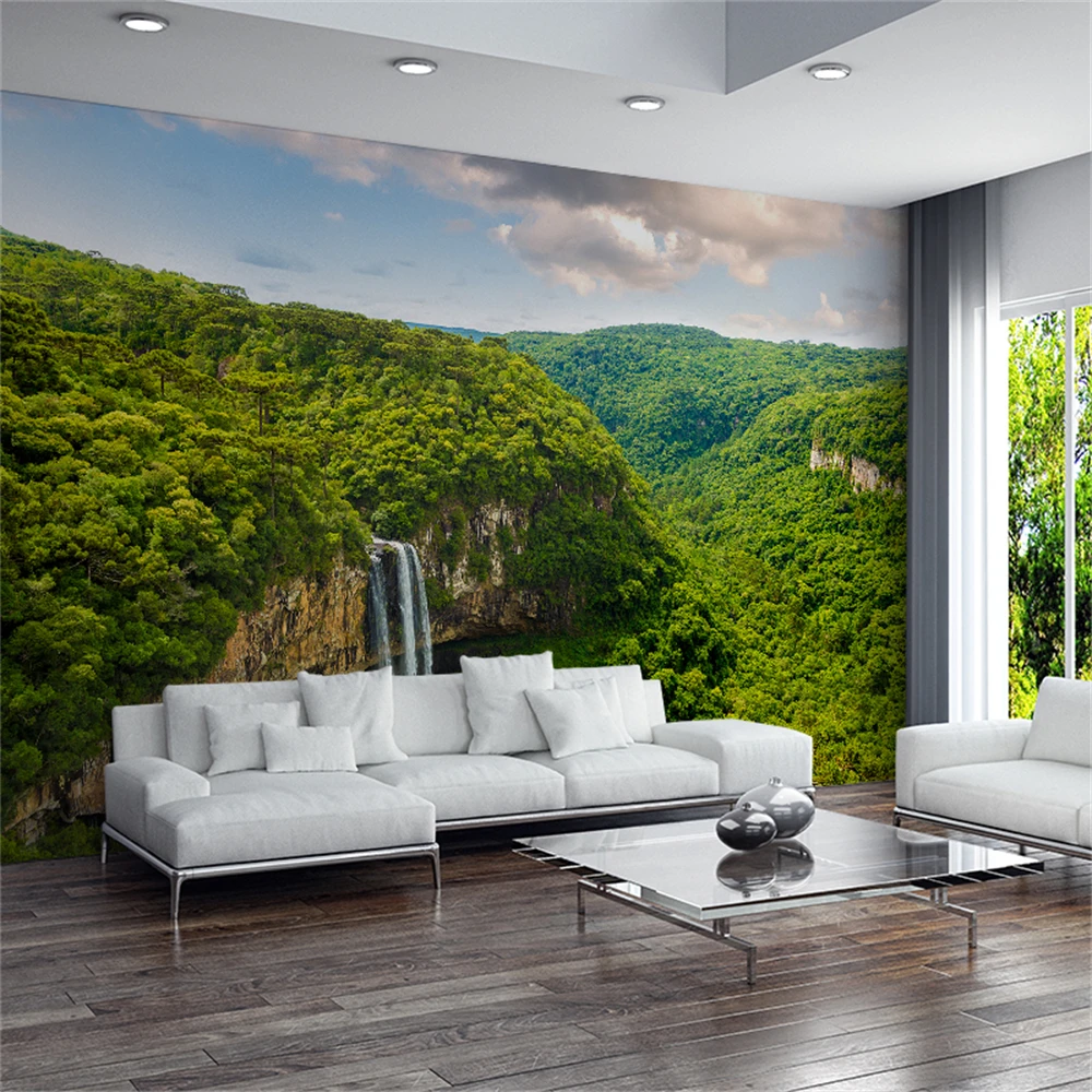 Custom art Photo natural landscape painting Wall Mural Wallpaper For Living Room Bedroom Background Fall wall paper Home Decor