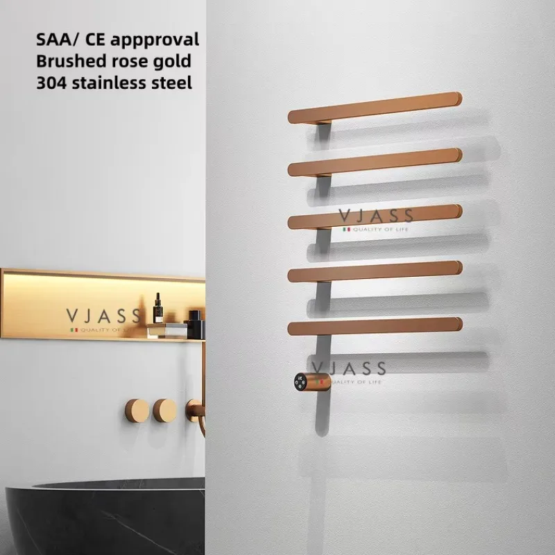 Approved Electric Stainless Steel Towel Rail Modern Design Digital Control Towel Warmer Rack for Hotel