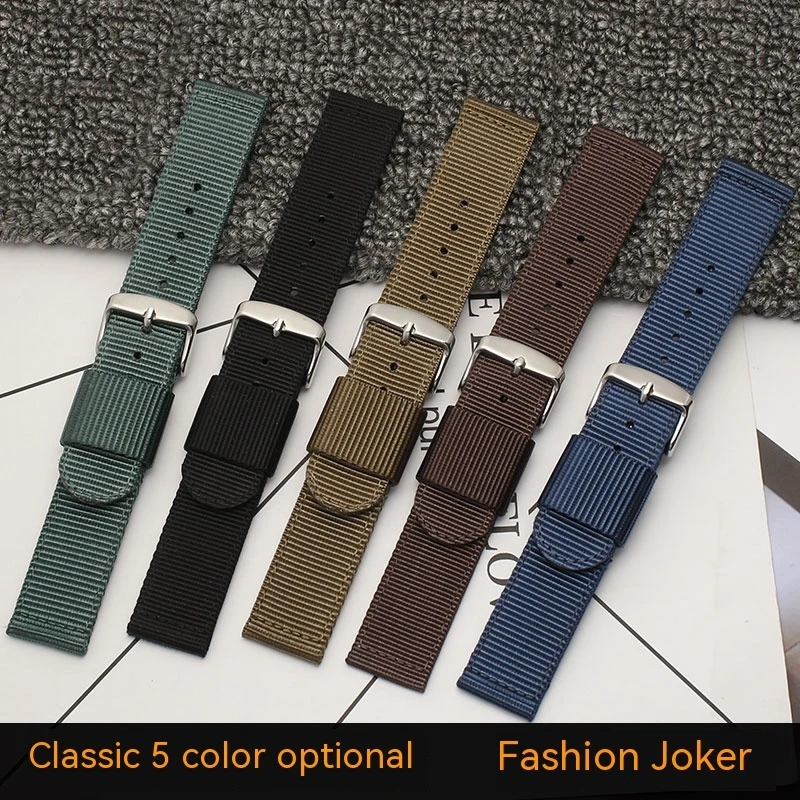 

18mm, 20mm, 22mm, suitable for various brands of watches, nylon canvas breathable watch strap