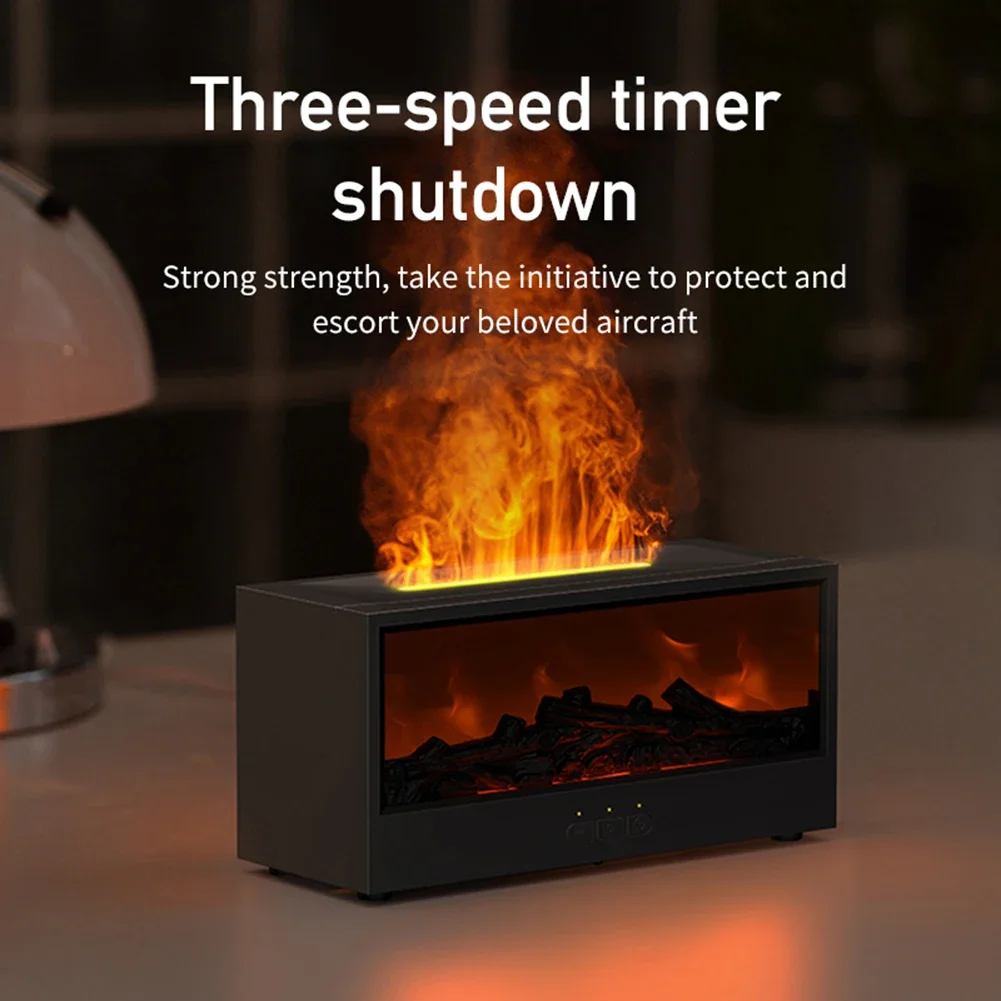 1pc 3D Flame Fireplace Aroma Diffuser With Remote Control For Home Improvement Aromatherapy Machine Colorful Humidifier Tools