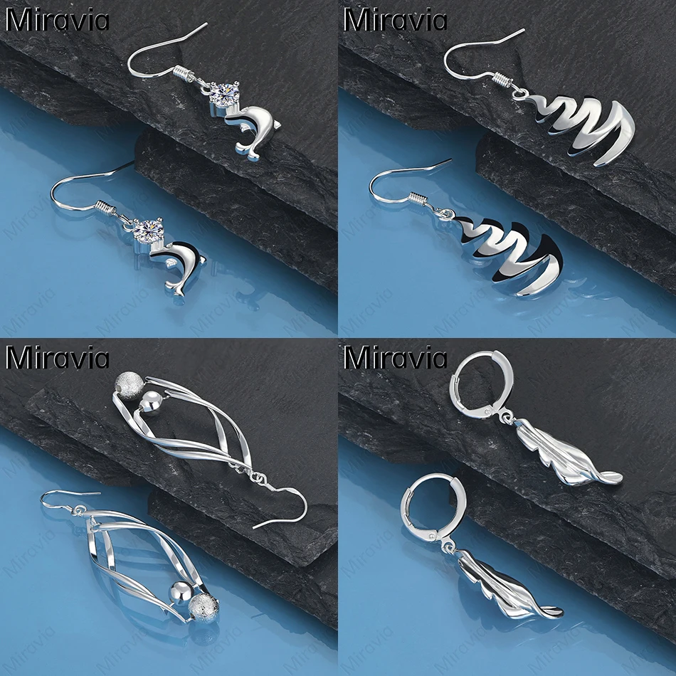 

Miravia 925 Sterling Silver Glossy Sailboat Earrings Cute Charm Woman Holiday Gift Party Jewelry