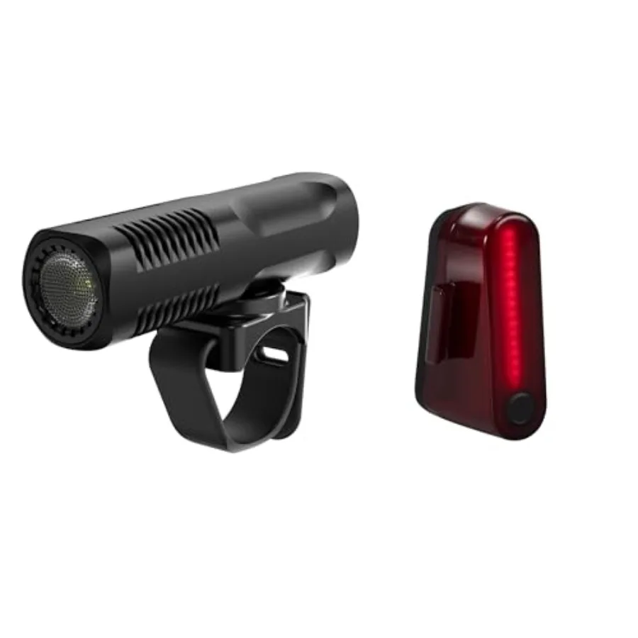 

1000lm Bike Light Set, Headlight and Taillight Combination, Aluminium Alloy Body, IP64 Waterproof, High Lumen LED Front and Rea