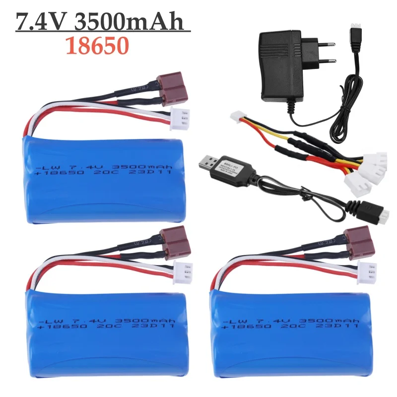 

Аккумулятор для Wltoys 144001 Φ 12428 12423 10428 18650 RC Car запасные части 7,4 2S 3000 V mah lipo Battery