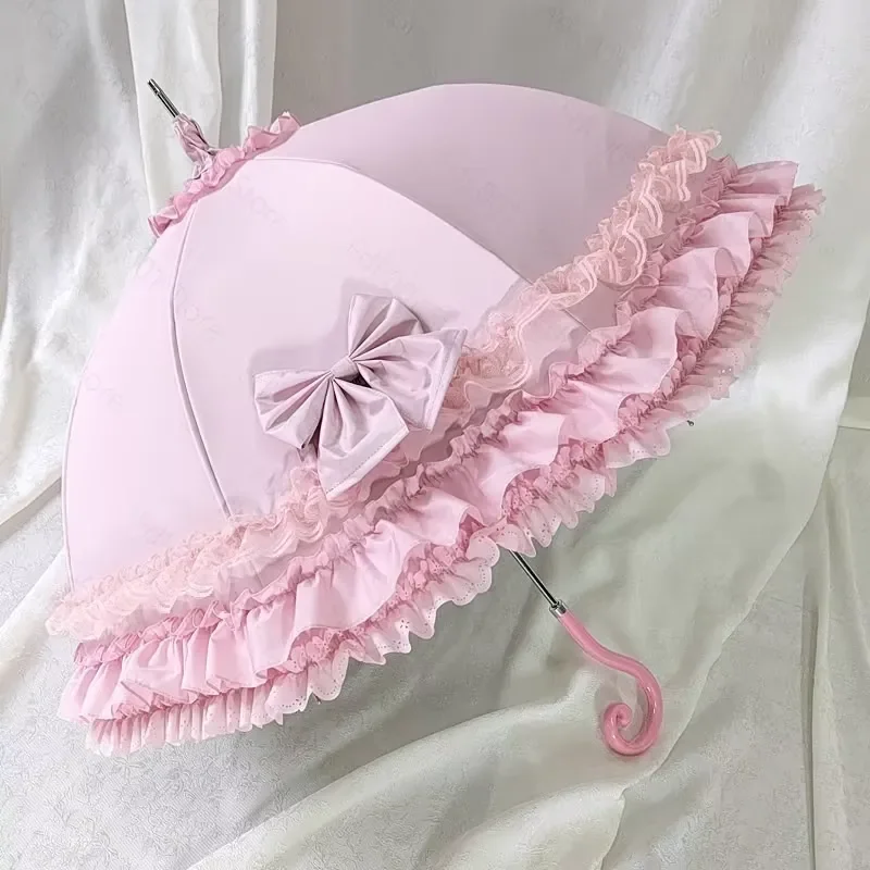 for Bird Cage Lace Arch Sunshade Umbrella Heart Shaped Princess Style Decorative Cover Elegant Girlish Design Pet Accessory